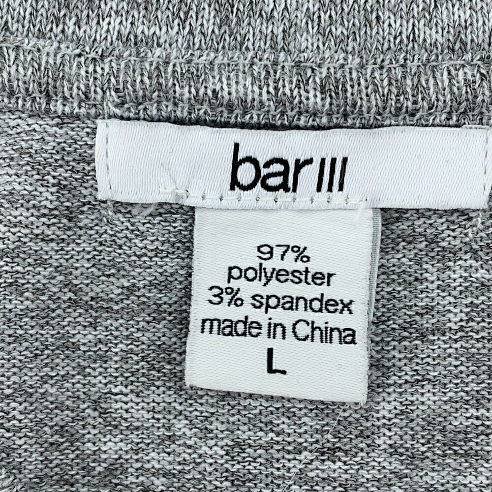 Bar III Light Heather Grey Bell Sleeve Sweater - Picture 6 of 9